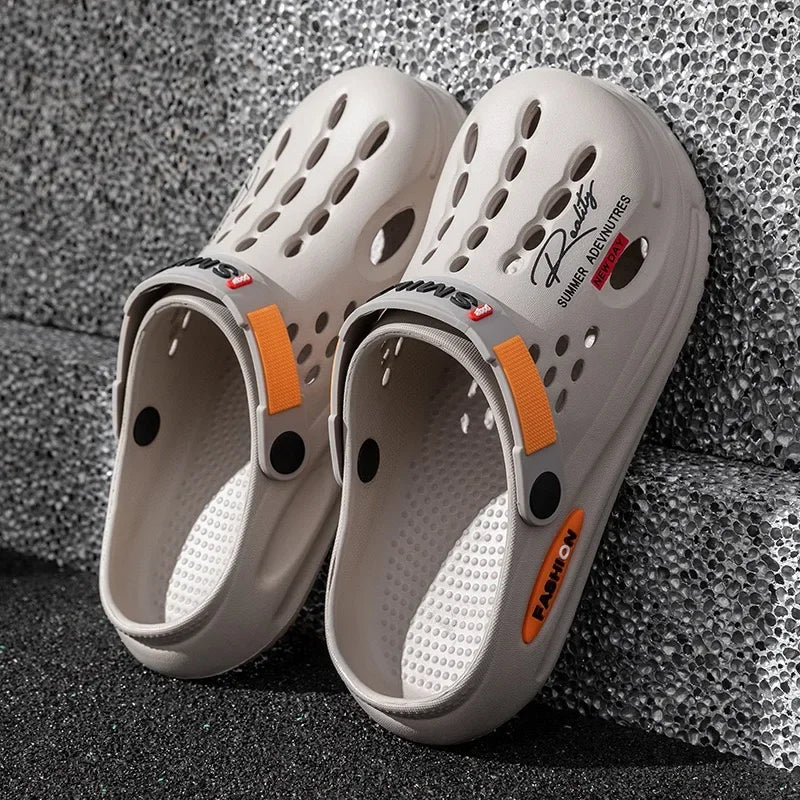 Men's Slip-on Sandals for The Beach Non-Slip Slippers Thick Soft Platform Slide Fashion Comfortable Sandals Slippers Shoes