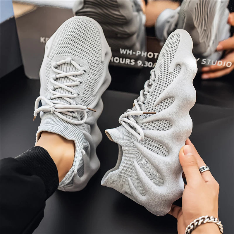 Men Sports Running Jogging Shoes Summer Casual Sneakers Outdoor Breathable Mesh For Women Light Shock-absorption Black Tennis