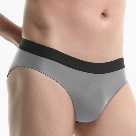 5pc Men's underwear Men's ice silk seamless breathable ultra-thin briefs summer ice soft and comfortable boys underpants