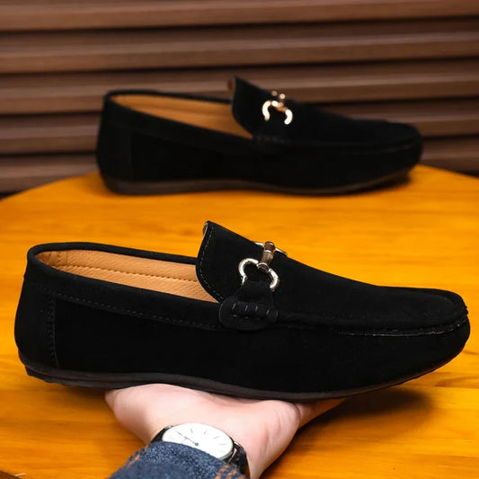 Luxury Brand Fashion Suede Men Casual Shoes Comfort Breathable Slip-on Mens Driving Shoes Men Loafers Mens Lazy Shoes Moccasins