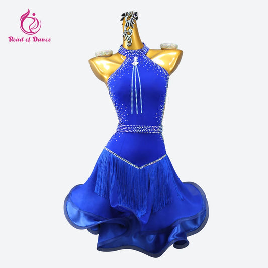 Women's Dress Latin Dance Suit Girls Ballroom Stage Costume Female Clothes 2026 Sexy Elegant Evening Short Skirt Girls Prom Wear