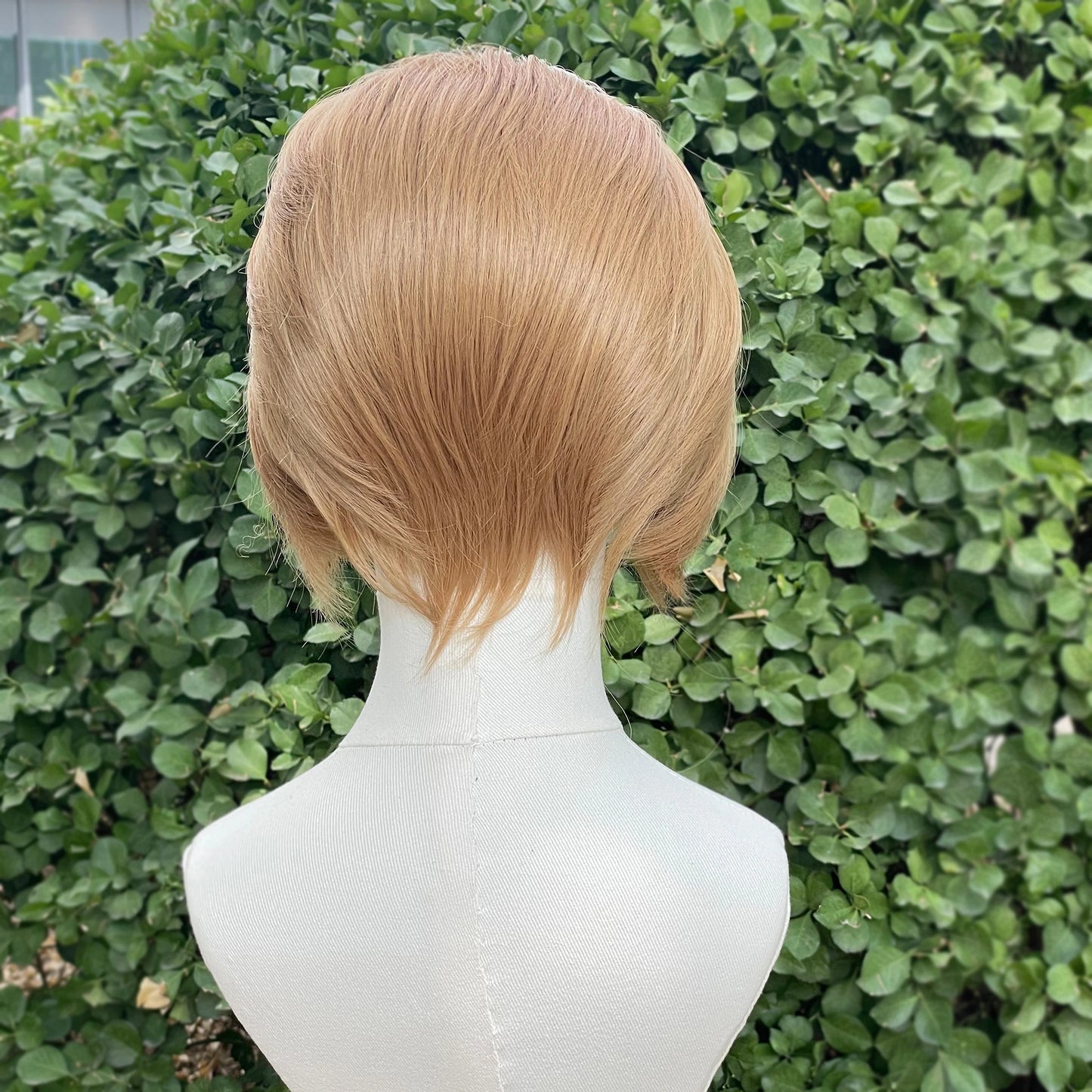 Short Bob Cut Cosplay Wigs for Men Honey Brown Women Free Part Wig Glueless 13x4 Synthetic Lace Front Wigs Natural Hairline 150%