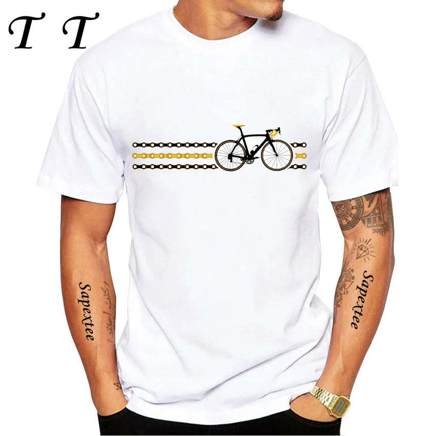 Travel On Gravel Bikepacking Print T-Shirt Summer Men Short Sleeve Funny Bicycle Sport Boy Tops Anatomy Bike Cycling Casual Tees