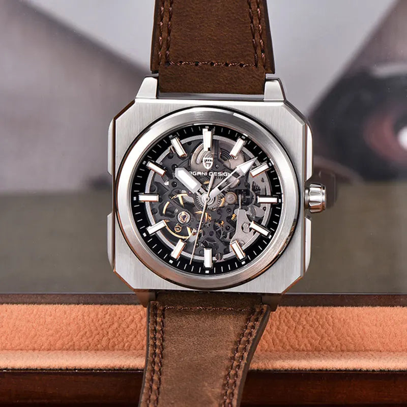 PAGANI DESIGN New Hollowed Men Mechanical Watch Top Brand Sapphire Glass Clock Classic Luxury Waterproof Automatic Men's Watches