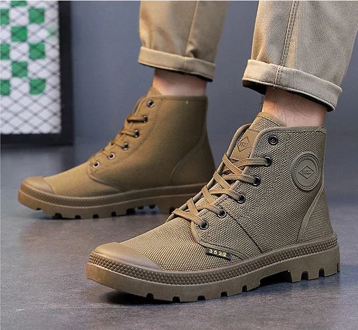Male Shoes Hiking Outdoor Rubber Men's Boots Lace Up Original Deals Vintage In Promotion Y2k Offers Trendy 2025 Footwear New