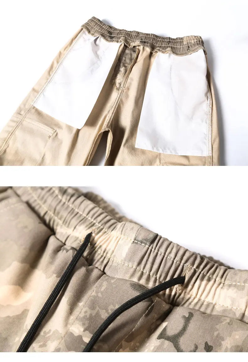 Workwear Camouflage Pants for Men - High-end Spring/autumn New Style Pants, Loose Fit, Casual, Rolled Cuffs, Durable