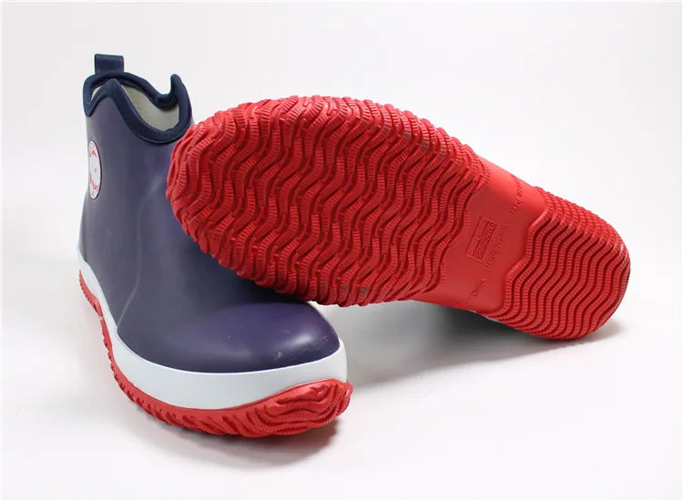 Men's Non-Slip Rain Boots Waterproof Rubber Ankle Boots Outdoor Leisure Fishing Boots Student Rain Boots Platform Boots 장화 2023