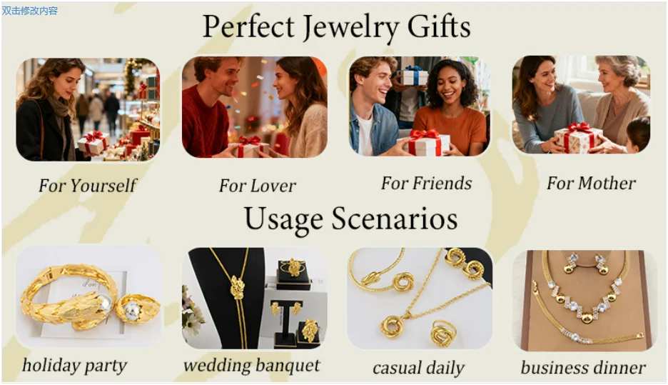 African Gold Color Jewelry Sets For Women Wedding Bridal Women Necklace African Costume Jewelry Set For Women Party Gift