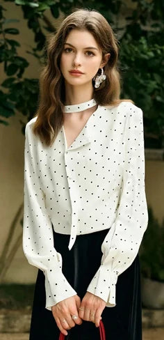 OLrain Cotton White T-shirt Women 2026 Autumn Casual Loose Tee Shirt Crewneck Lace Long Sleeve Tops Woman Clothing N57CT95669