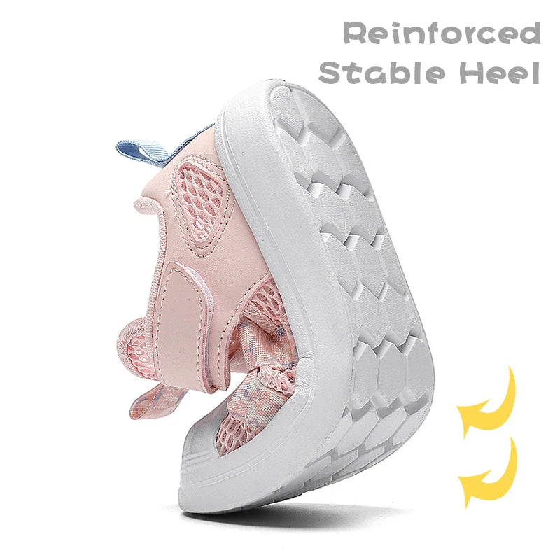 Kids Casual Shoes Girls Design Breathable Lightweight Sneakers for Walking Running Non-Slip Children Sneakers