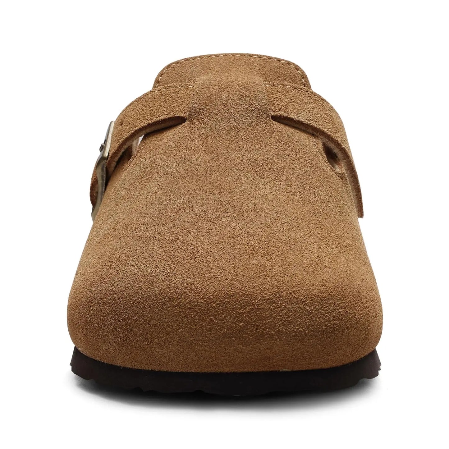 Evshine Men' s Cork Suede Mules with Arch Support Classic Potato Shoes Cozy Cork Footbed Clogs Slippers Men Fashion Beach Sandal