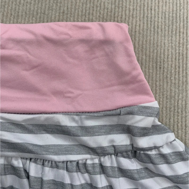 Summer  Japanese  Korean Sweet Style Niche Spicy Girl Versatile Mini Skirt Sexy Fashion Striped Contrasting A-line Short Skirt