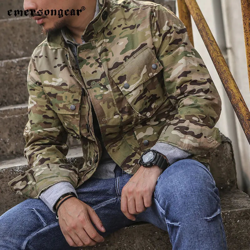 Emersongear Blue Label TCU Thermal Mens Jacket Vintage Outdoor Casual Hiking Hunting Cloth Nylon Camping Urban
