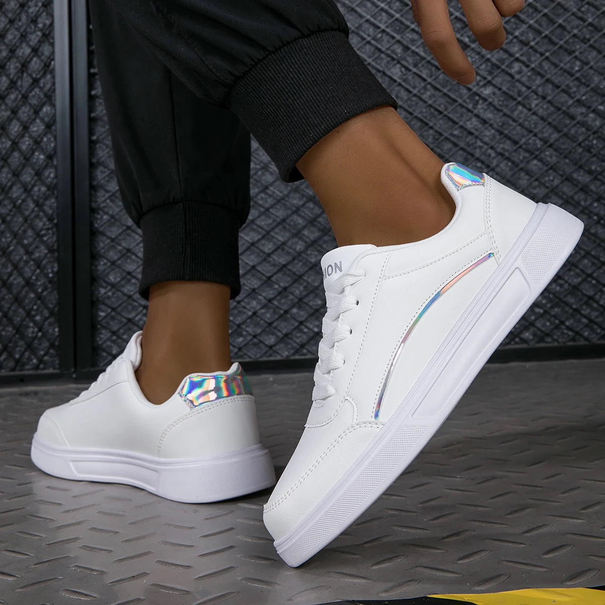 MAEDEF Women Casual Shoes New White Women's Vulcanize Shoe Breathable Lace-Up Women Sneakers Womens Sneaker Platform Flats Shoes