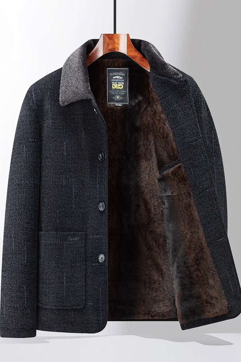 2026 Men Woolen Coats Men's business Casual Trench Coat Winter Coat with wool inner Man Autumn and Winter Wool Coat for Men