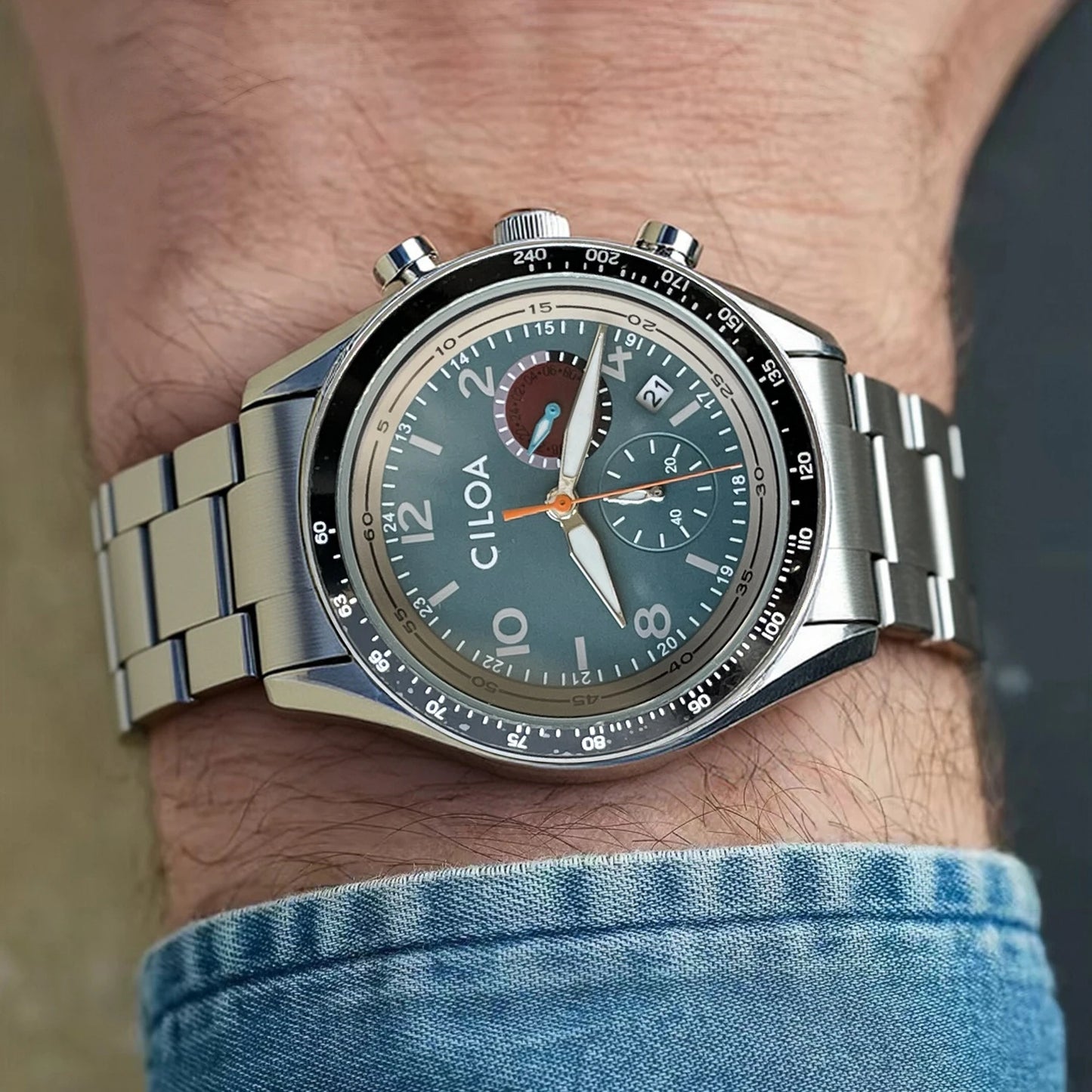 CILOA 2025 New Men's Business Sports Casual Stainless Steel Waterproof Quartz Watch