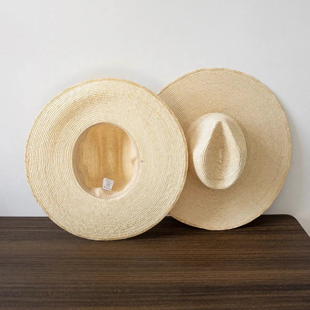 Raffia straw hat women's bohemian straw hat women's vacation sun hat beach summer vacation jazz hat Panama sun hat BAZAARHUBO