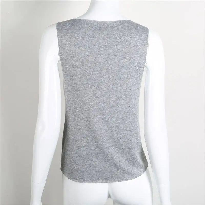 Sexy Camisole Top Women European Style Solid Color Short Sleeveless Racerback Loose Fit Basic Tank Summer Streetwear Hot Club