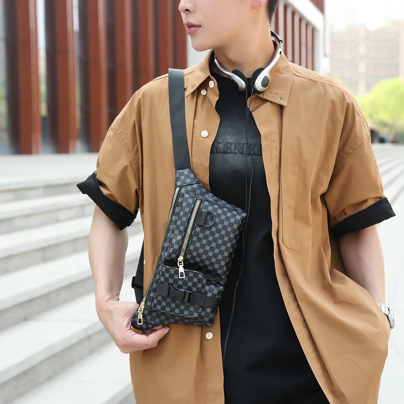 Men's Multi Functional Waist Bag Lightweight Sports Cycling Fanny Pack Small Shoulder Bags for Man Belt Pouch Chest Bags Male