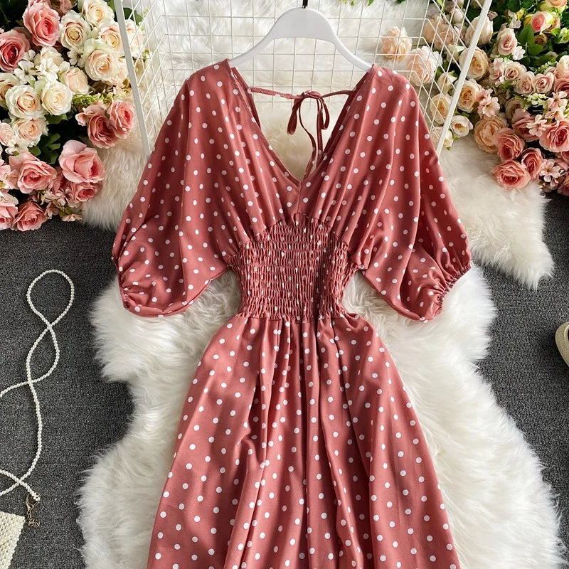 V Neck Sexy Dolman Sleeves Waist Slim Floral Print Jumpsuit Women Wide Leg Trousers Jumpsuit