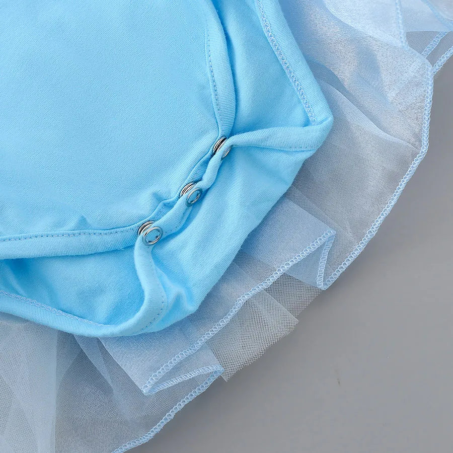 Baby Girls Costumes Kid Romper Tutu Dress with Headband Infant Baby Girl Princess Alice Clothes Aurora Belle Dress Party Costume