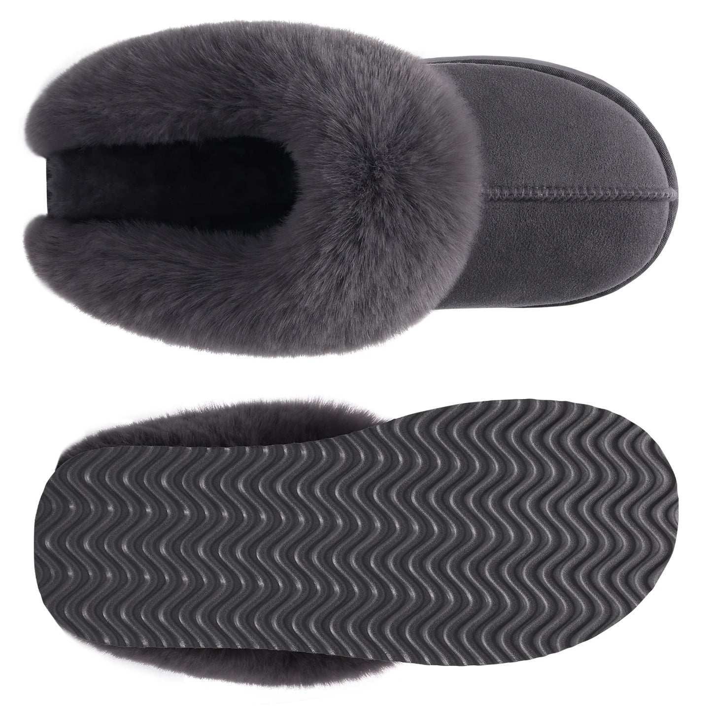 Smile Winter Fluffy Women Fuzzy Slippers Warm Short Plush Non-slip Cozy Soft Cotton Slippers  Indoor Fleece Lined Fur Slippers