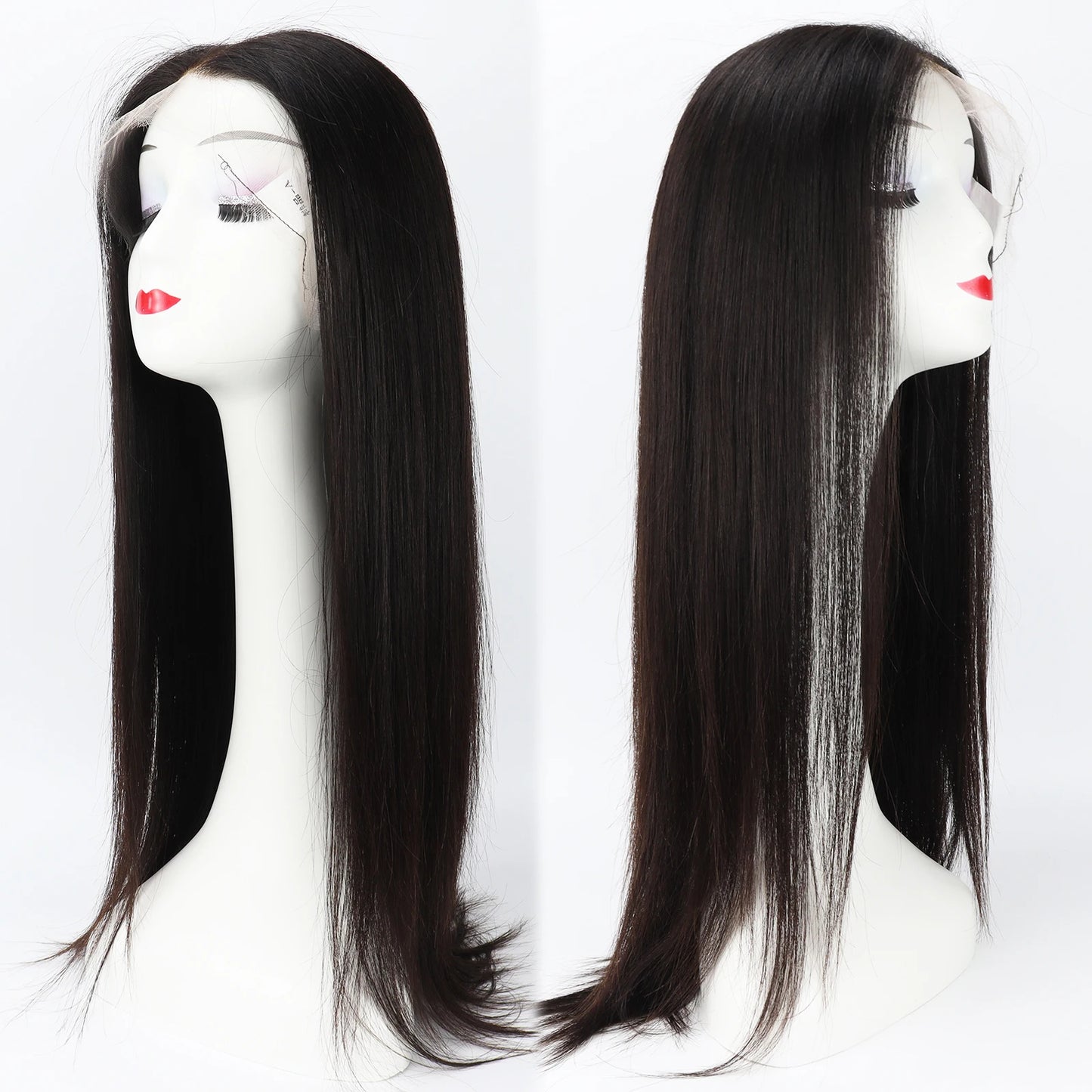 Invisiable Knots Wig for Women 22inch Real Virgin European Human Hair Wig HD Lace with Fabric Natural Hairline Soft Breathable