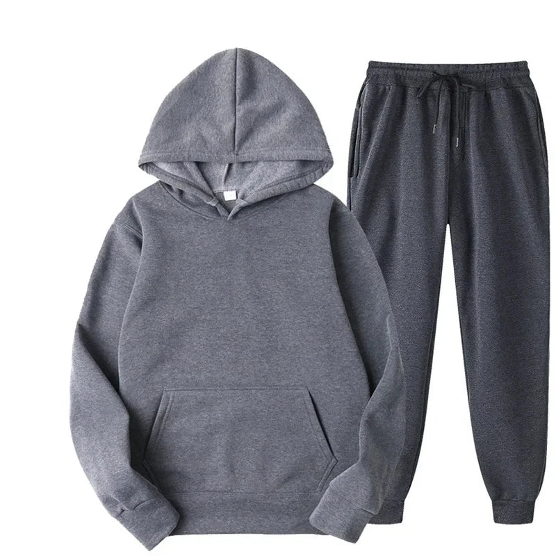 Men's sportswear hoodie set hoodie+pants sportswear spring and autumn set jogging pants running men's sportswear