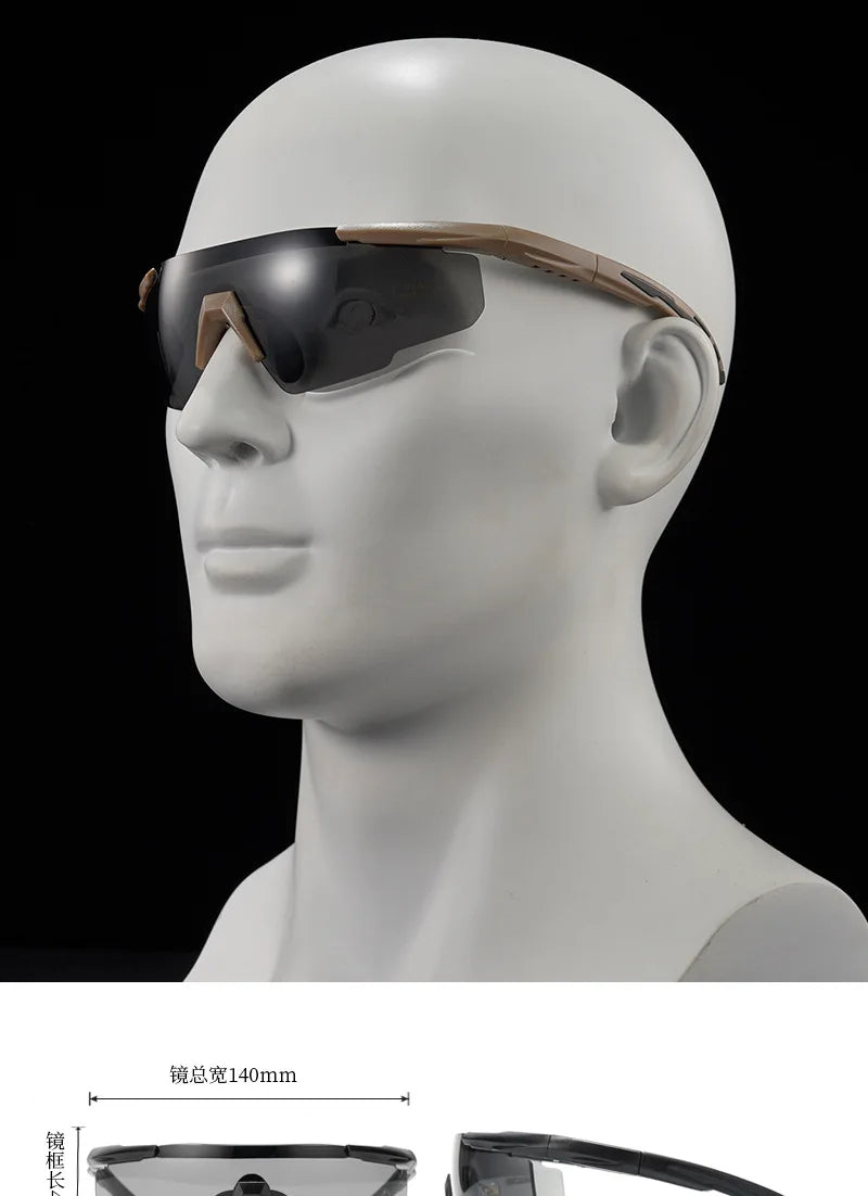 Tactical Glasses Fans Real CS  Shooting Glasses Outdoor Windproof Sand Riding Goggles hiking glasses