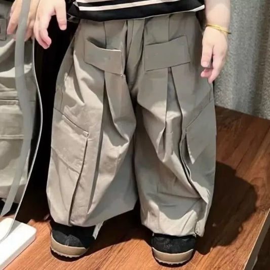 Boys Autumn Clothing Sets 2026 New Arrival Striped T-shirt and Cargo Pants Suit 2 Piece Kids Toddler Casual Fashion Outfit