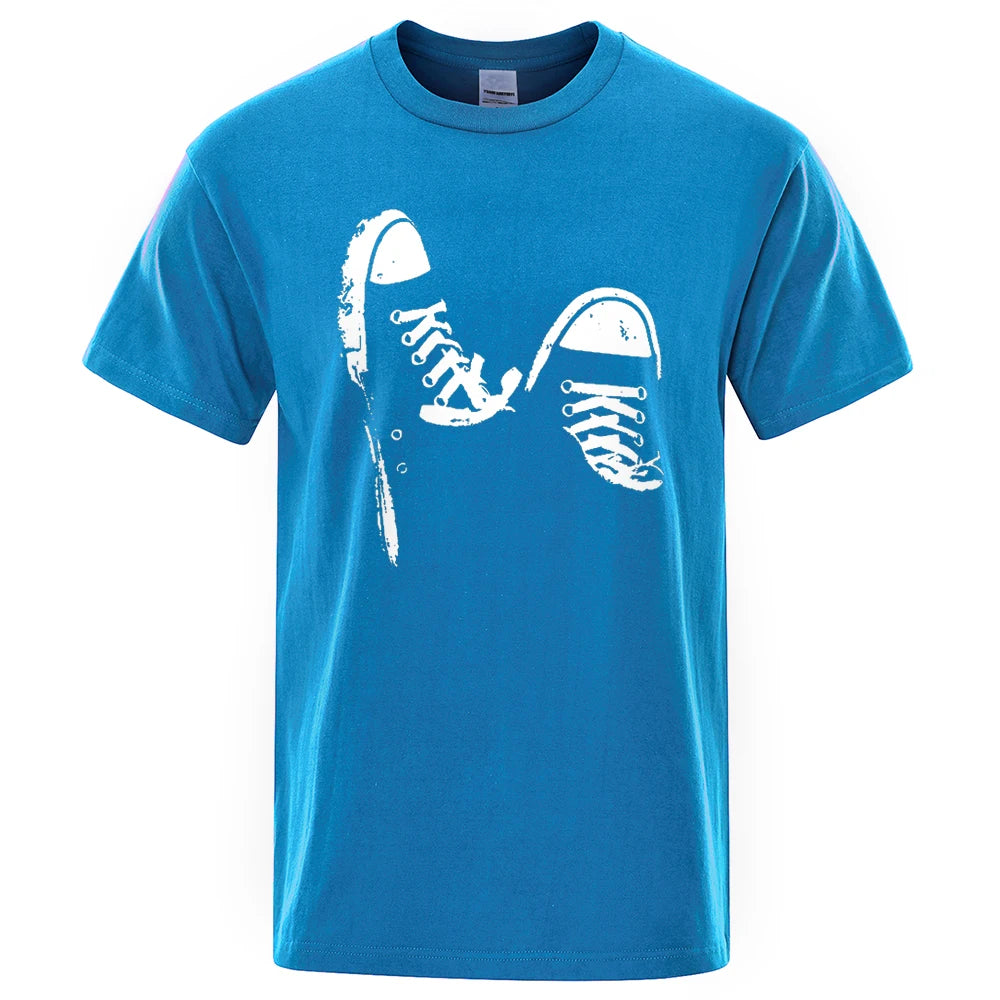 Hot Sale 100% Cotton Casual Short Sleeve Skate Shoes Men t Shirt Summer Breathable Clothes O-Neck Oversized Short Sleeves Unisex