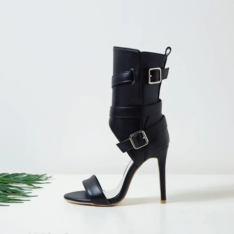 High Heels Sandals for Women Summer New 2025 High Top Women's Shoes Roman Ankle Boots Female Pumps Sandalias Mujer WSH5315