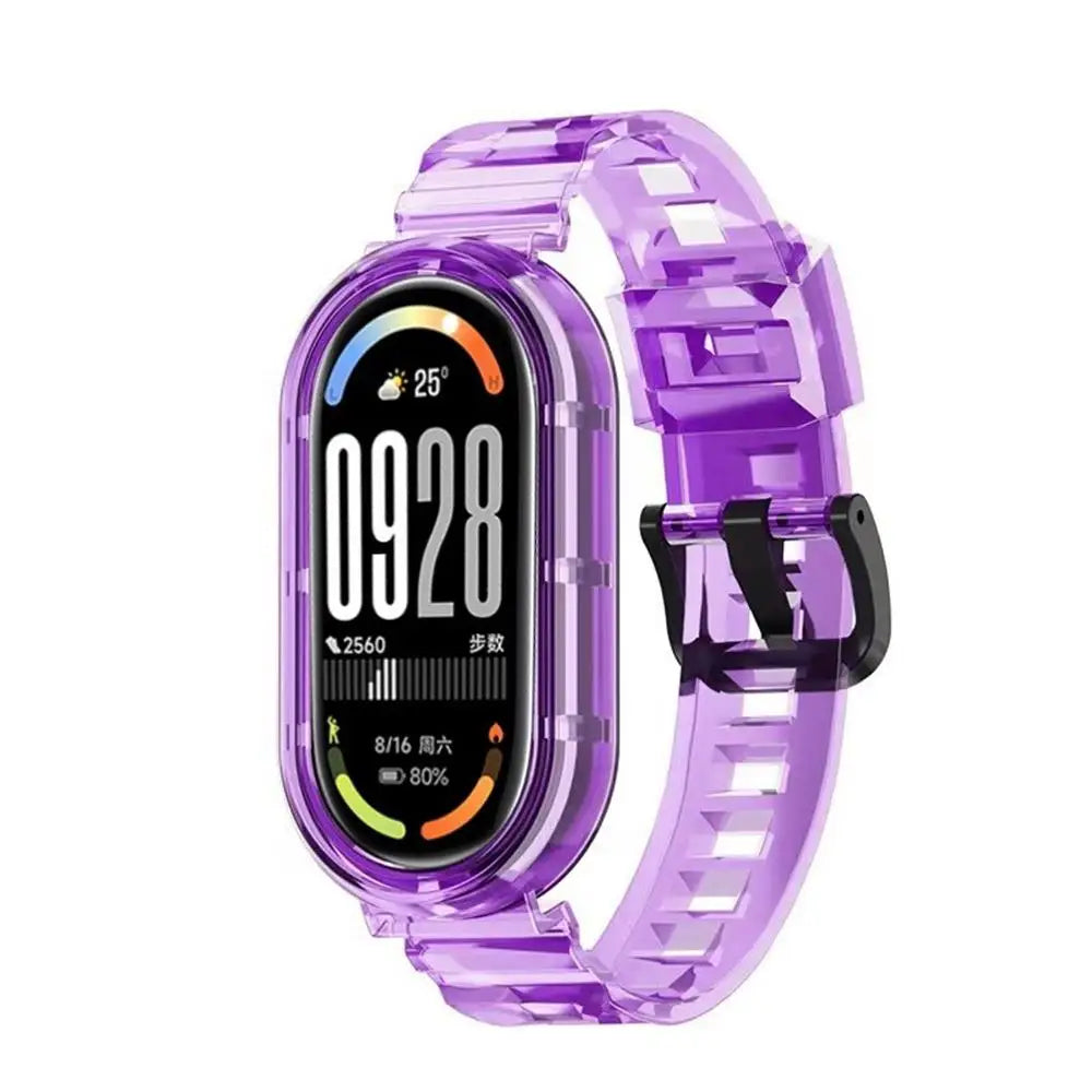 TPU transpatent strap for Mi Band 10/9/8 Clear Soft Sport Wristband Sweatproof Smartwatch Accessories for Xiaomi miband 10 bands