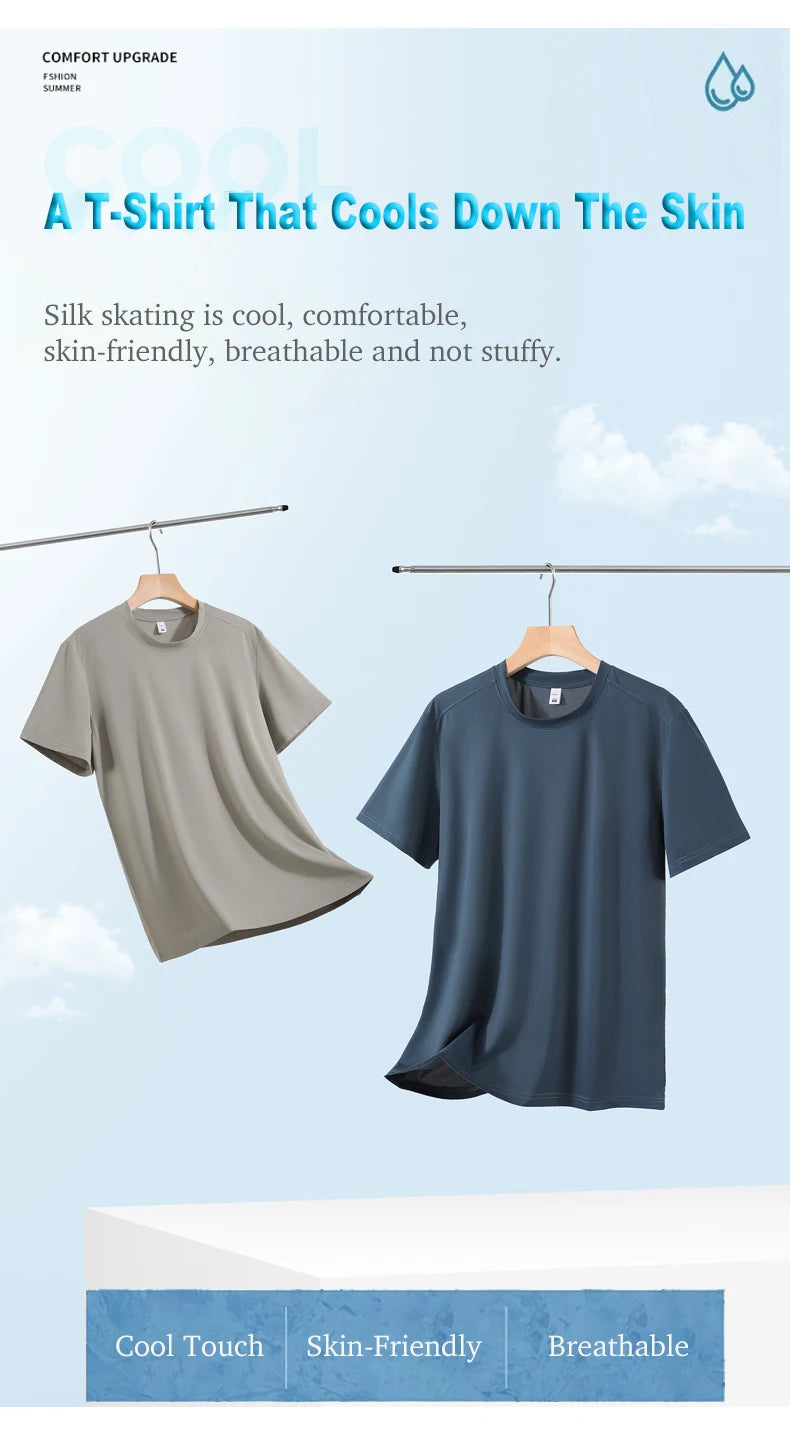 LNGXO Sports T-Shirt Man Trekking Hiking Climbing Running Sports Short Sleeve Tee Stretch Quick Dry T-Shirt Gym Sportswear
