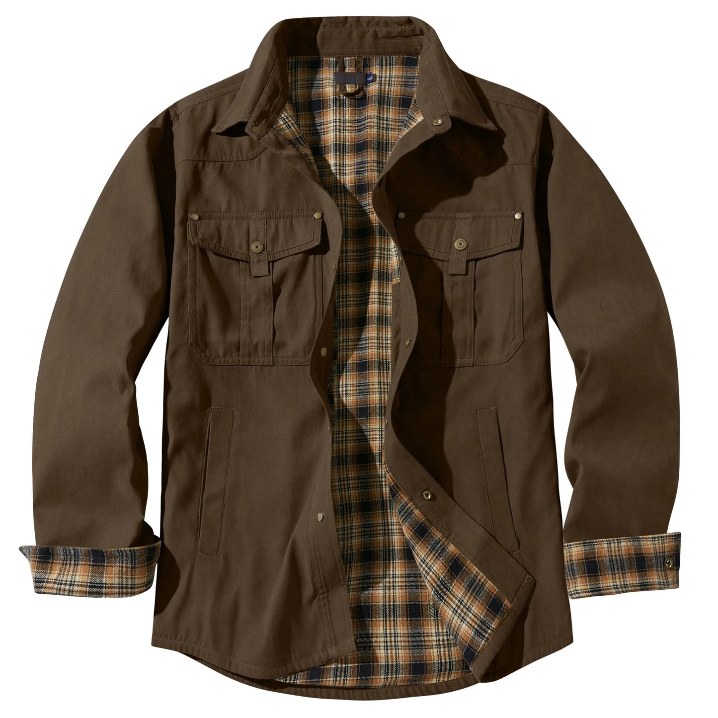 New Men's Retro Jacket Plaid Jacket Men's Western Style Lapel Jacket Men's Luxury Jacket Men's Winter Windproof Warm Jacket