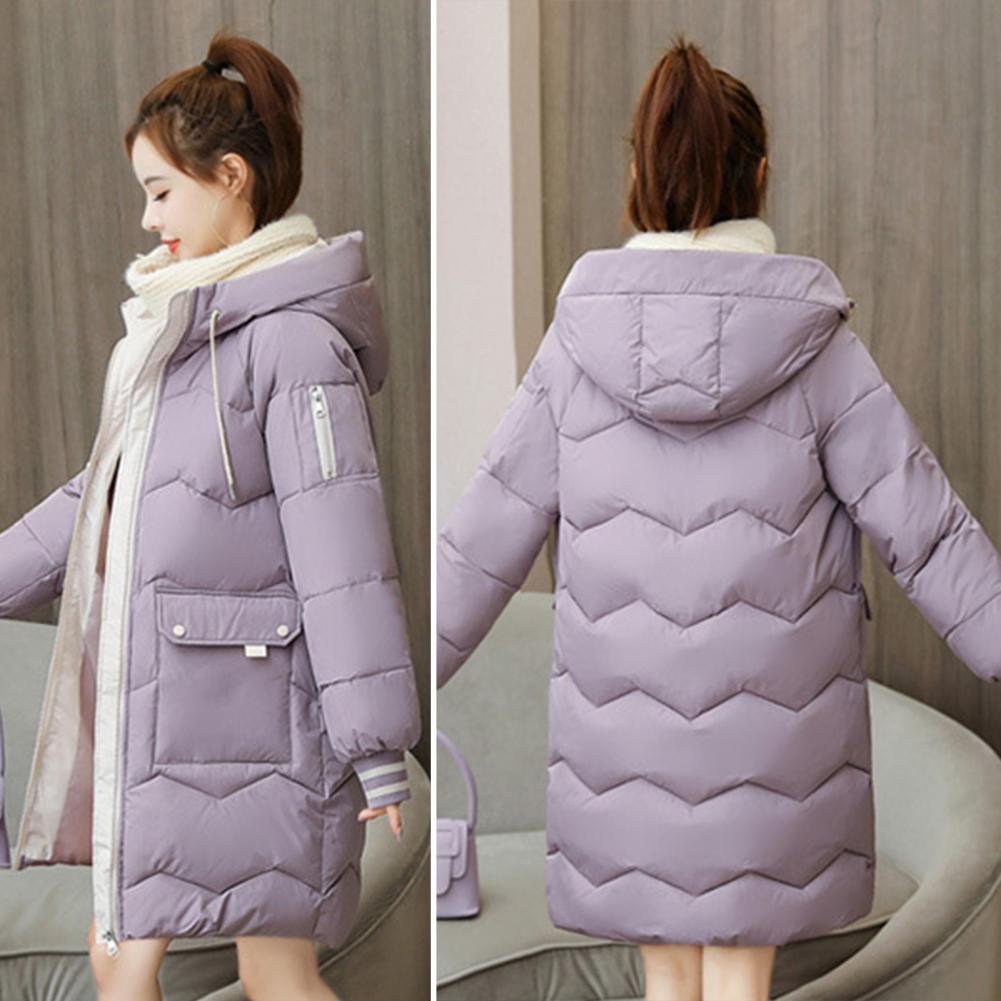 Women Long Hooded Down Cotton Coat Winter Thick Warm Parka Jacket