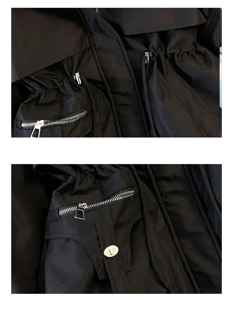 Detachable Pai Overcomes Women's Winter 2026 New Casual Down Cotton Thicken Hooded Coat Female loose Warm Wool Overcoat BAZAARHUBO