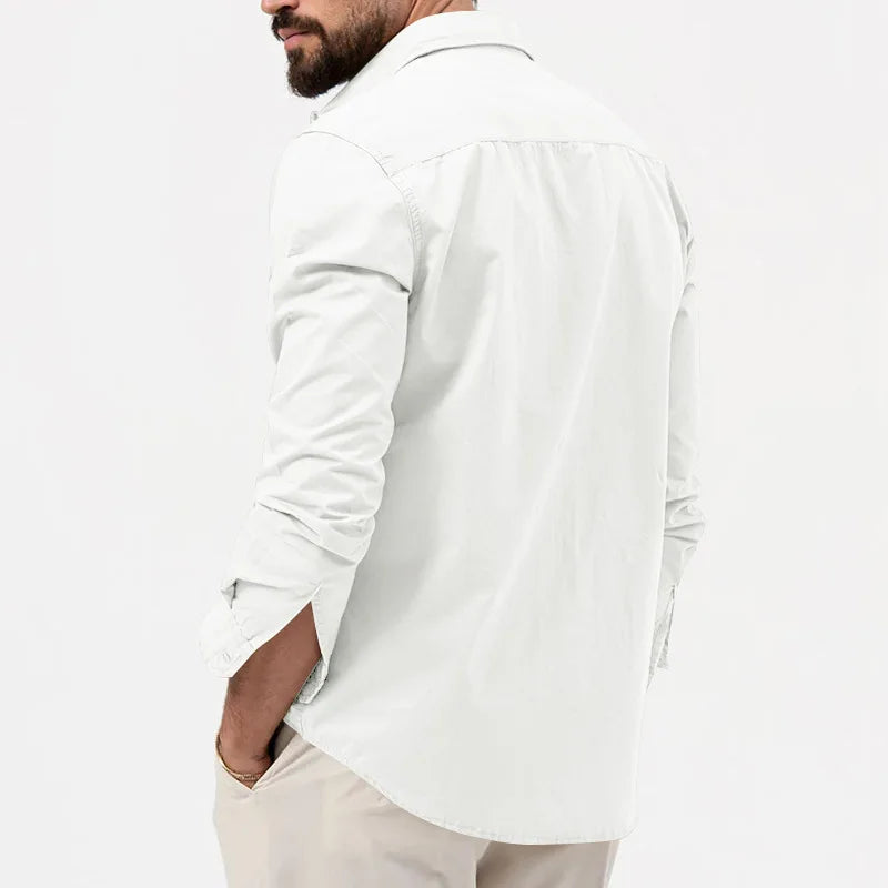 Men's Fashionable Coat - Spring/Autumn Season - Slim Fit Style - Retro Design - Casual Button-Up Coat - Long-Sleeved Outerwear