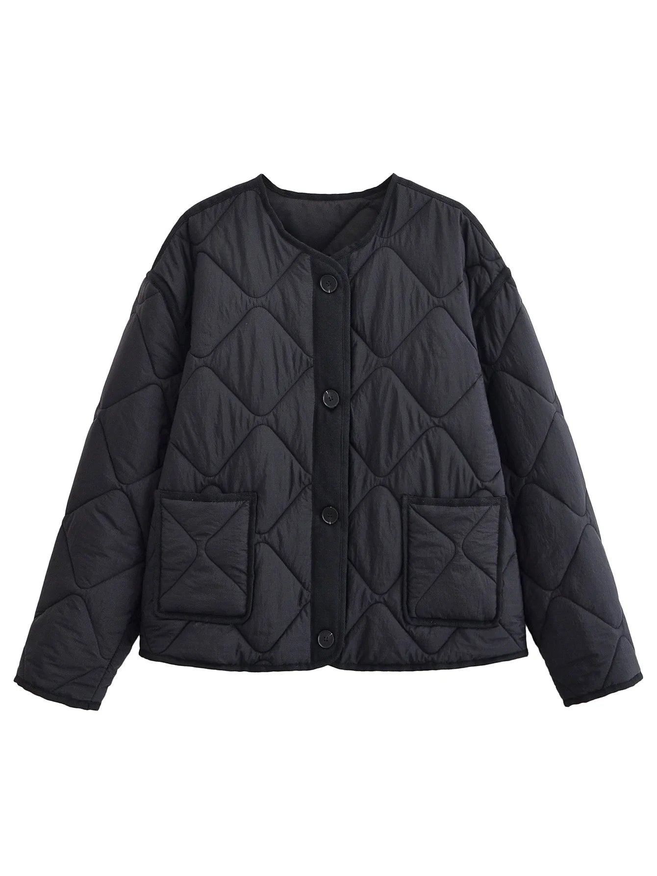 Nlzgmsj Autumn Winter Women's Solid Single-breasted O-Neck Jacket Fashion  Long Sleeve Coat  Street Casual  Short  Jacket
