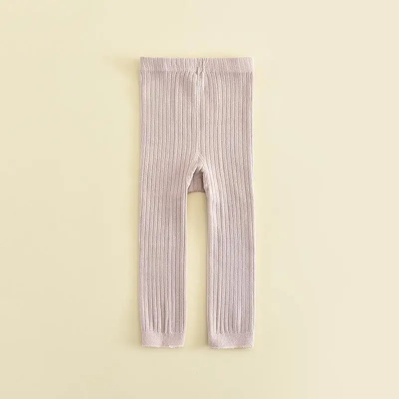 Kids' Korean Style Casual Nine Point Leggings for Spring & Autumn. Elastic and Comfortable Baby Girls' Pantyhose.