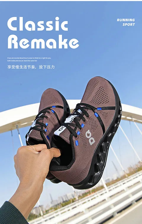 Spring new men's sports shoes breathable mesh shoes casual shoes outdoor running shoes with cushioning and lightweight design