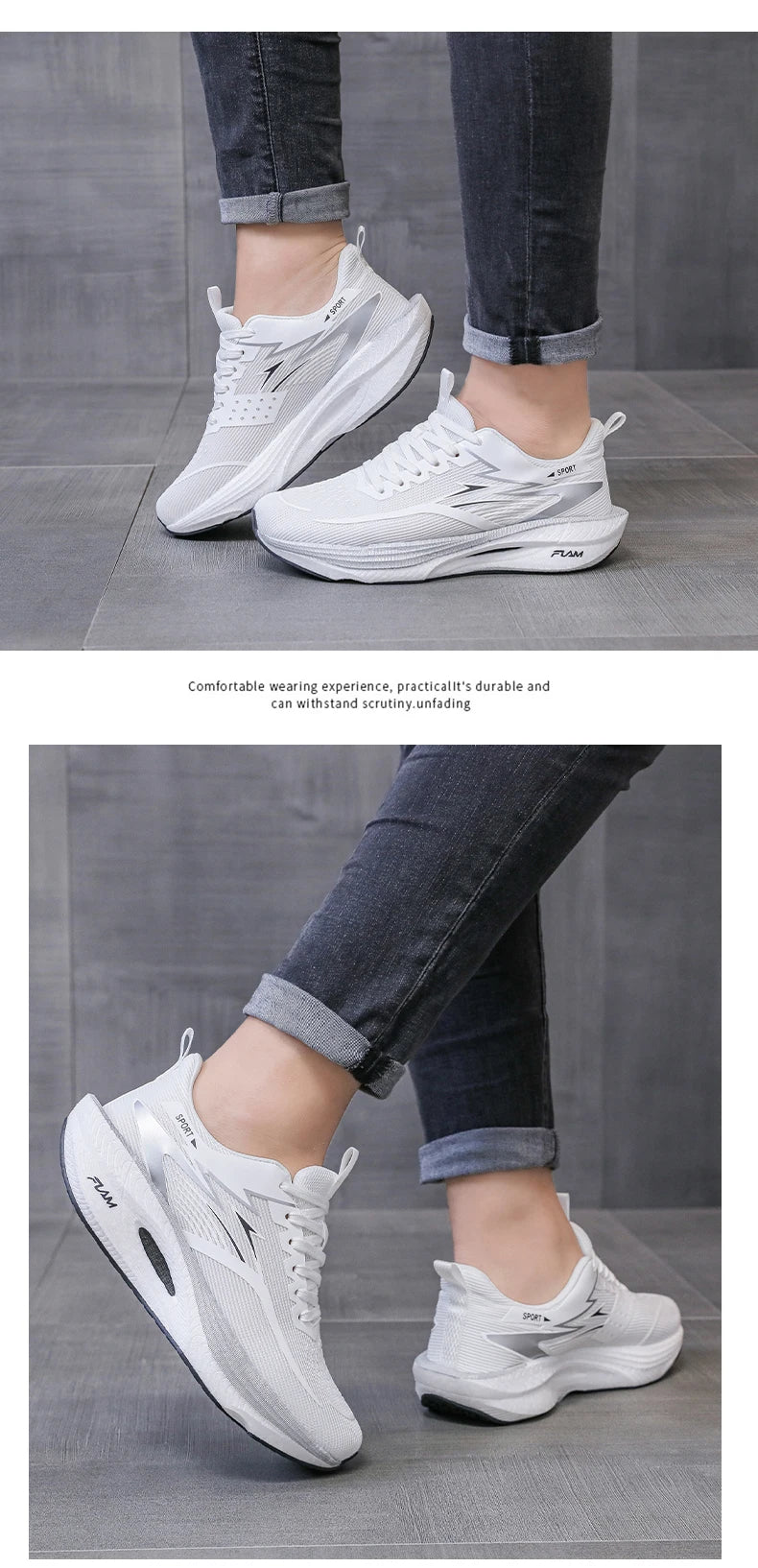 Men's Running Shoes Breathable Lightweight Non-slip Marathon Sneakers Outdoor Comfortable Athletic Walking Casual Trainers