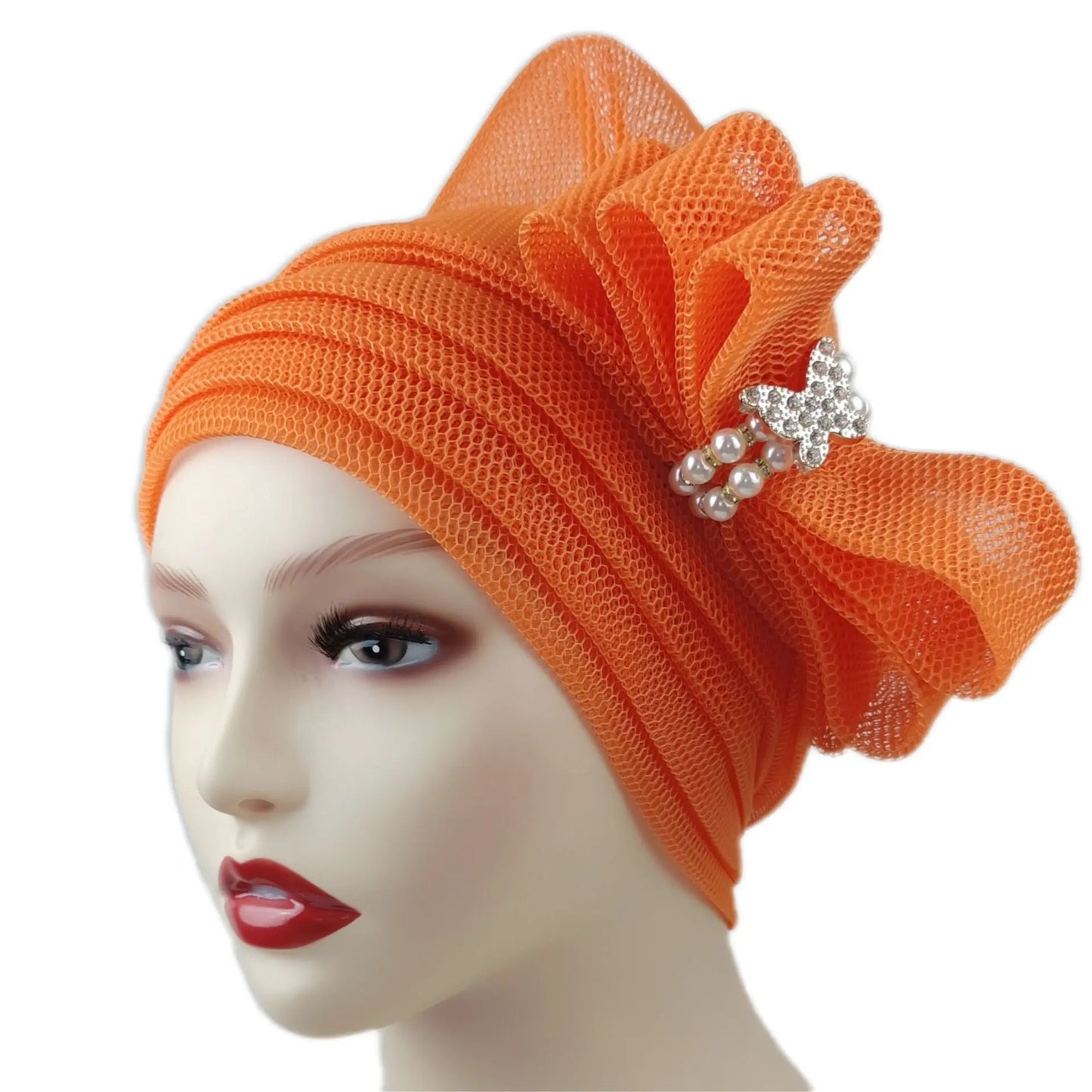 Summer African Headtie African Women Fashion Style Solid Color Headtie African Caps Hats
