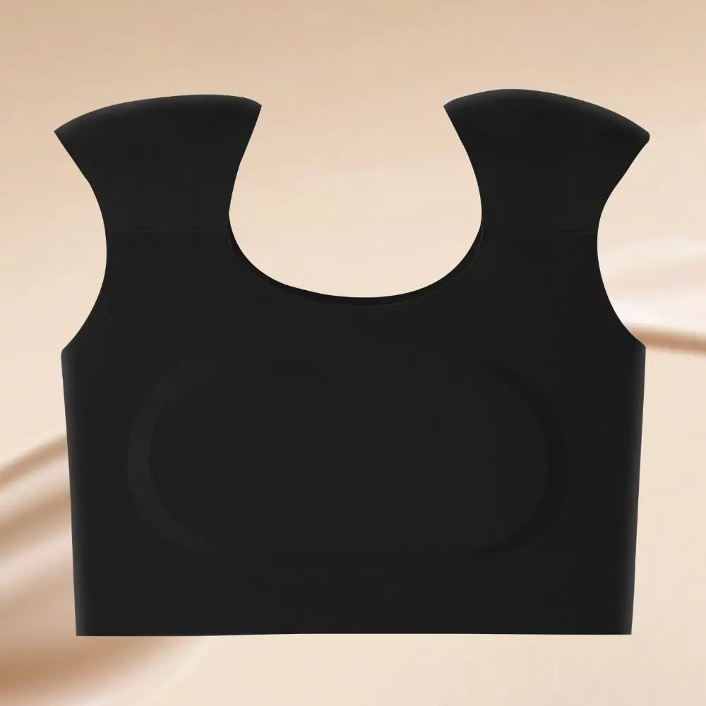 Simple Seamless Right-angle Shoulder Bra Chest Binder Invisible Shoulder Pad Vest Bustier Lingerie Wireless Bra Oversize