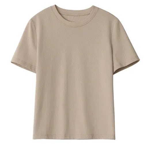 CHIC VEN Women's Tees Basic O Neck Short Sleeve Pullover T-shirt for Woman Solid Female Top Casual Ladies Tshirt Summer 2024