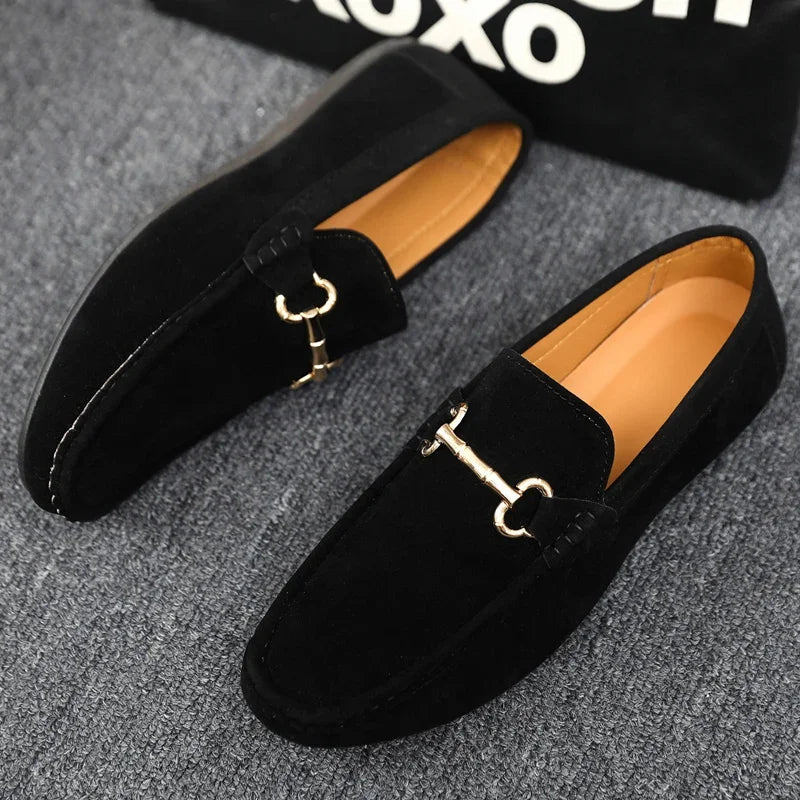 Luxury Brand Fashion Suede Men Casual Shoes Comfort Breathable Slip-on Mens Driving Shoes Men Loafers Mens Lazy Shoes Moccasins