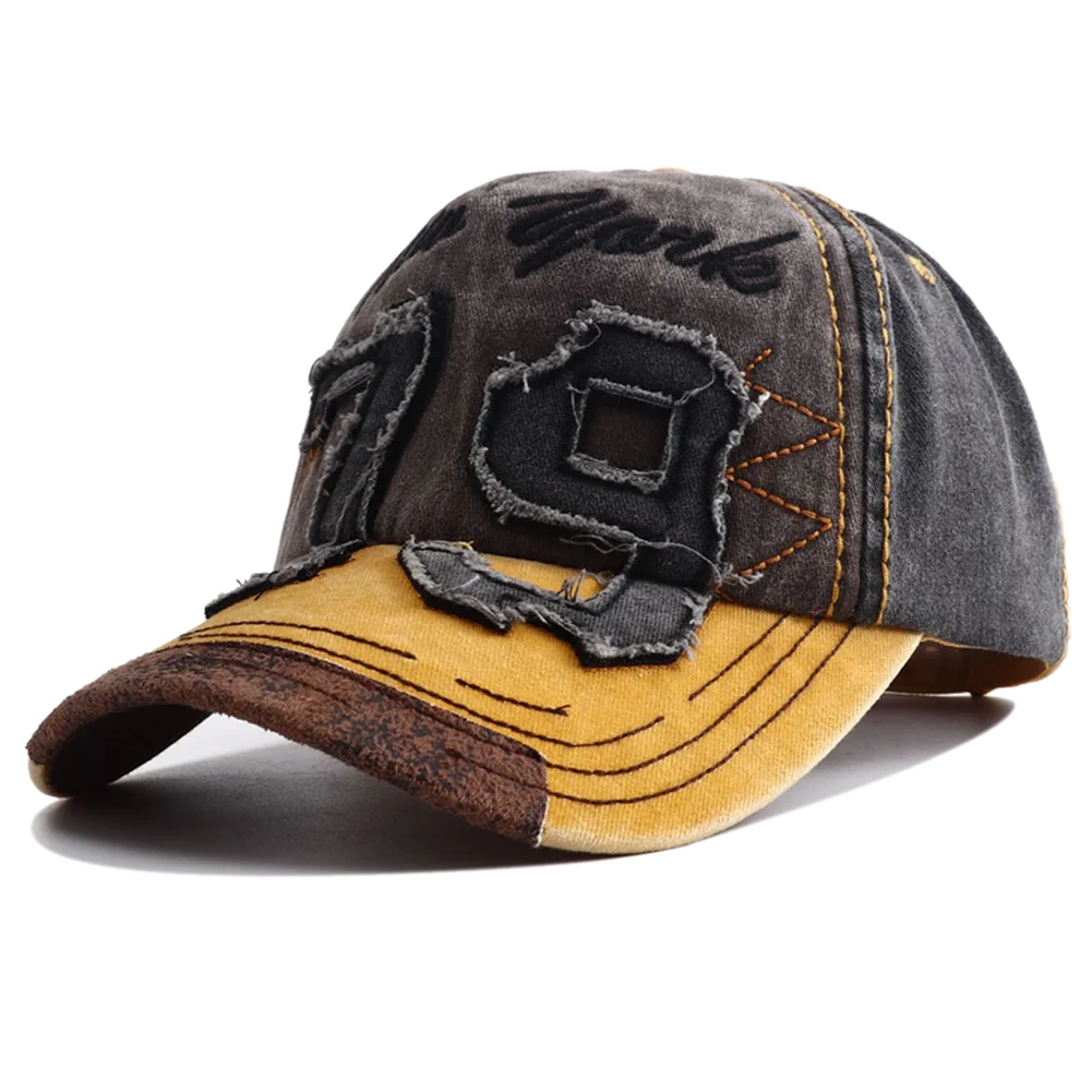 New Unisex Washed Cotton Baseball Cap Men Women Letter Embroidery Vintage Cap Adjustable Casual Outdoor Streetwear Sports Hats BAZAARHUBO