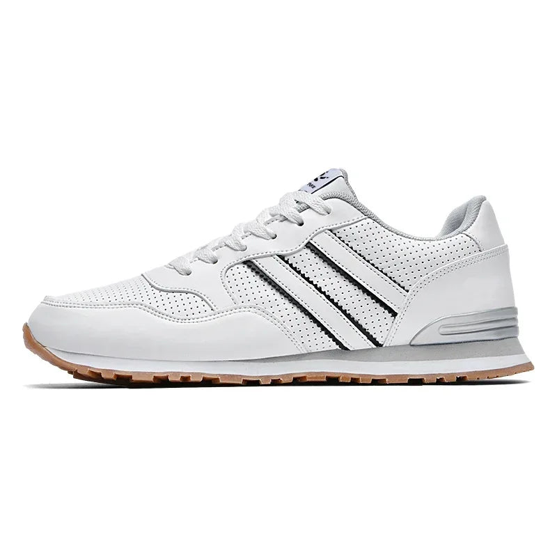 2024 Men Classical Running Shoes Lightweight Leather Outdoor Casual Sneakers Men Comfortable Sport Breathable Flat Jogging Shoes
