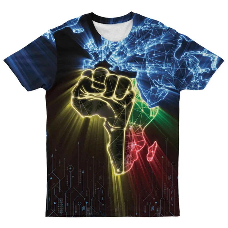 Africa Ethnic T-Shirts African Dashiki 3D Printed Men Women Fashion Streetwear Oversized Short Sleeve T Shirt Tees Tops Clothing