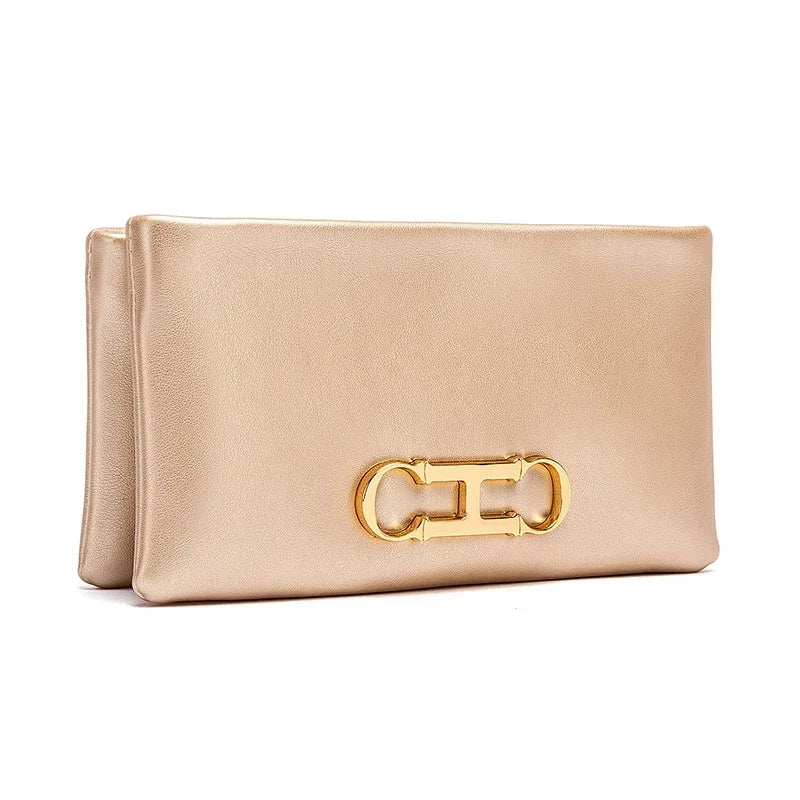 Retro and Versatile Solid-color Fashion New Women's Rectangular Clutch Minimalist Classic Letter-style Cardholder